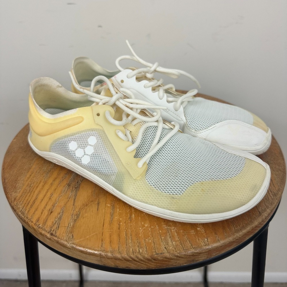 VivoBarefoot Primus Lite III Womens US 7 Trainers Shoes Bright White Sneakers